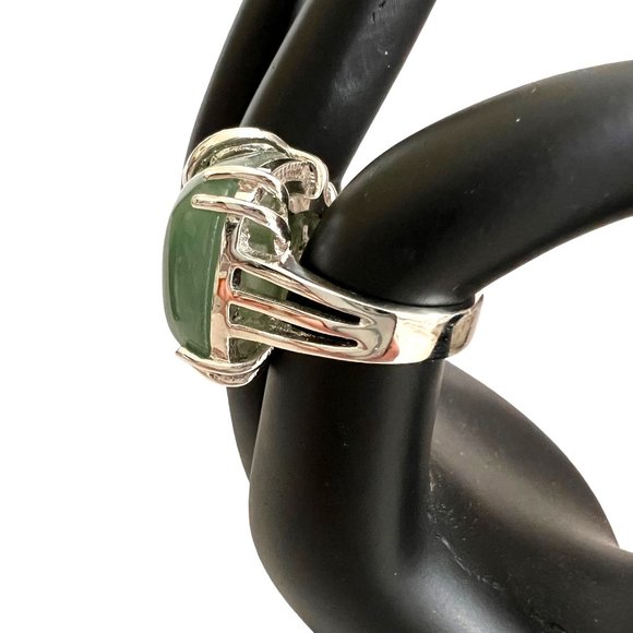 Park Lane Margarita Cocktail Statement Silver Aventurine Ring Green - Picture 5 of 13